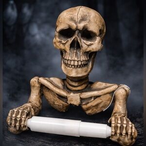 Rare Skeleton Toilet Paper Holder by DWK 2009 or Designs With Kolors